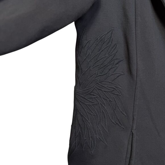 Soft Surroundings Embroidered Jacket Cardigan Small Gray Military Grunge Goth - Picture 4 of 12